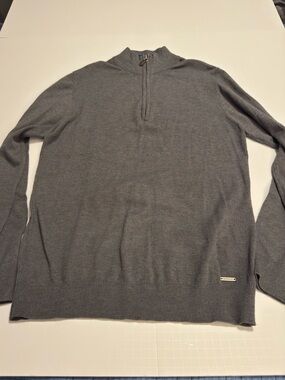 Kangol Men's Charcoal Half-Zip Sweater Quite Luxury- XL